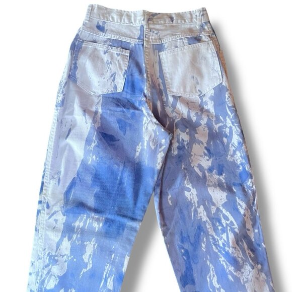 Vintage 1980s Womens Mom Jeans Sz 25" Waist Blue Denim High Rise Tapered Leg - Picture 7 of 10